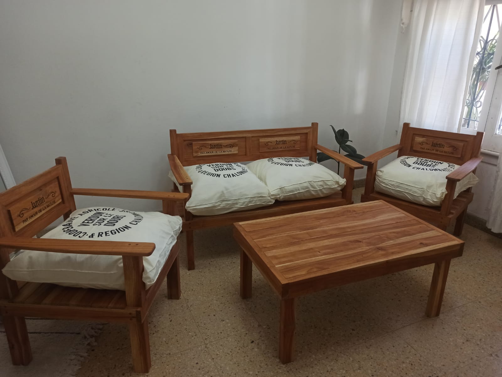 Juego completo de Madera de eucalipto